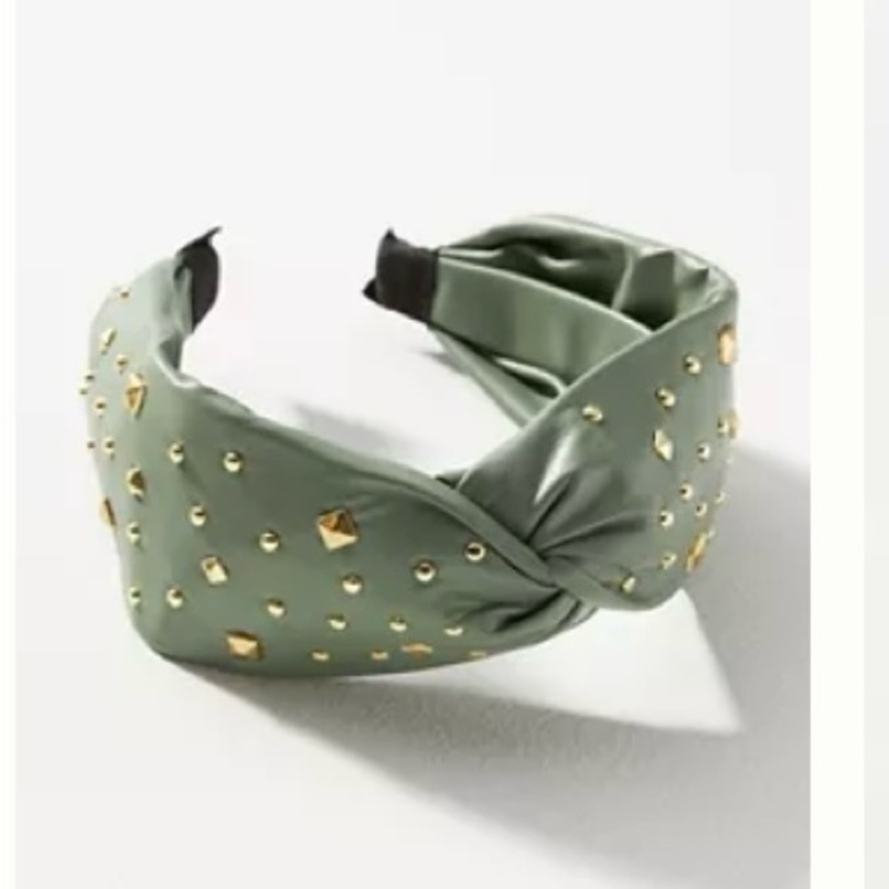 Anthropologie studded faux leather headband